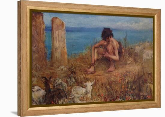 The Goatherd, 1895-John MacAllan Swan-Framed Premier Image Canvas