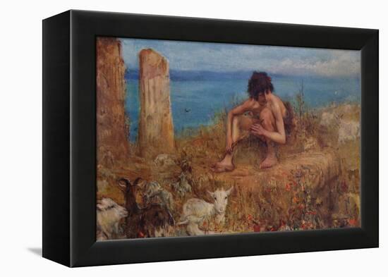 The Goatherd, 1895-John MacAllan Swan-Framed Premier Image Canvas