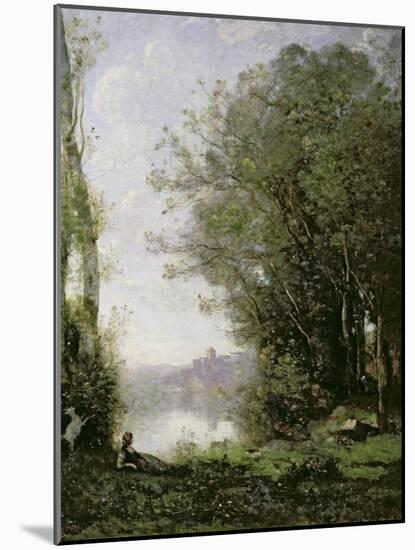 The Goatherd Beside the Water-Jean-Baptiste-Camille Corot-Mounted Giclee Print