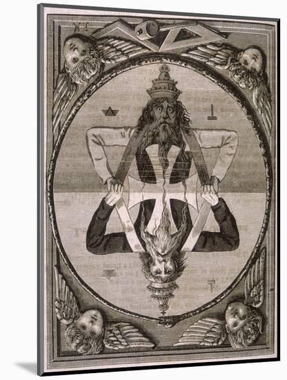 The God of Light and the God of Illusion : the Great Symbol of Solomon-null-Mounted Art Print