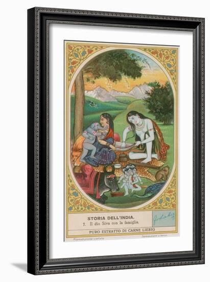 The God Shiva and His Family-null-Framed Giclee Print