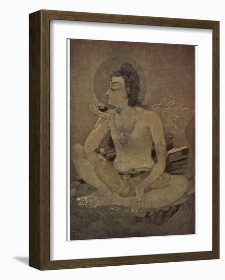 The God Shiva Saves Humanity by Drinking the Pois-Nanda Lal Bose-Framed Photographic Print