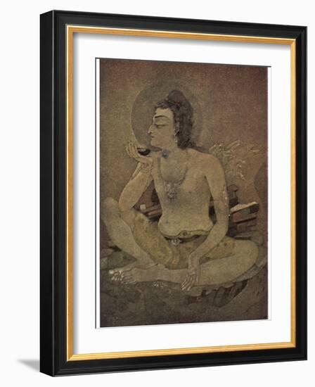 The God Shiva Saves Humanity by Drinking the Pois-Nanda Lal Bose-Framed Photographic Print