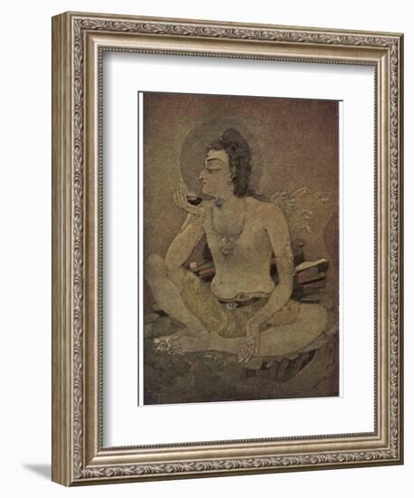 The God Shiva Saves Humanity by Drinking the Pois-Nanda Lal Bose-Framed Photographic Print