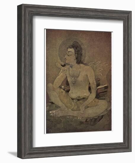 The God Shiva Saves Humanity by Drinking the Pois-Nanda Lal Bose-Framed Photographic Print