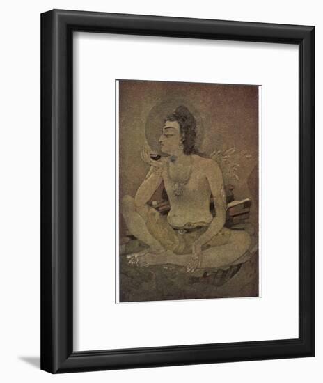 The God Shiva Saves Humanity by Drinking the Pois-Nanda Lal Bose-Framed Photographic Print