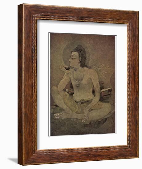 The God Shiva Saves Humanity by Drinking the Pois-Nanda Lal Bose-Framed Photographic Print