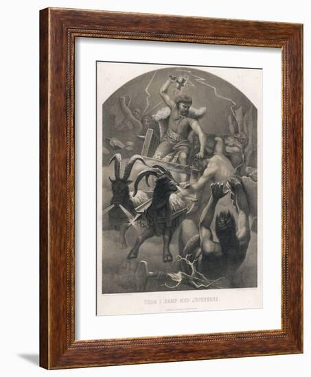 The God Thor Fights the Giants-M.e. Winge-Framed Photographic Print