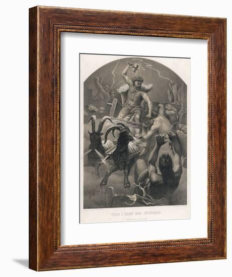 The God Thor Fights the Giants-M.e. Winge-Framed Photographic Print