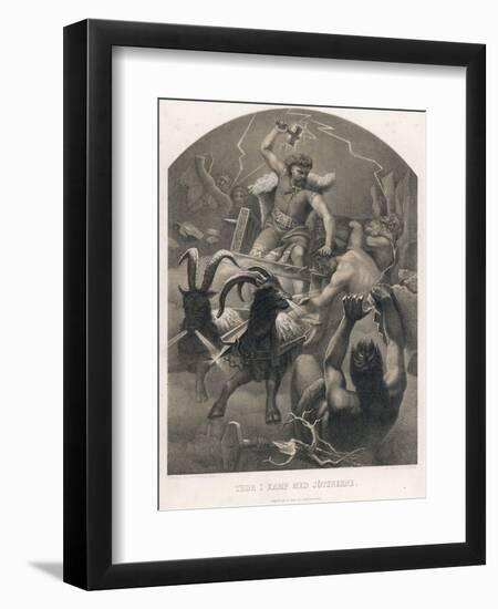 The God Thor Fights the Giants-M.e. Winge-Framed Photographic Print