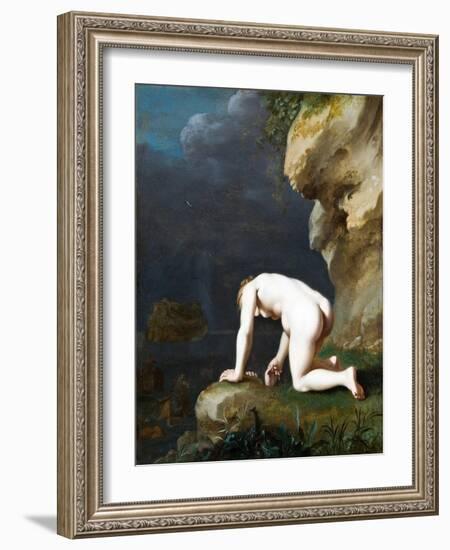 The Goddess Calypso Rescues Ulysses, 1630-Cornelis van Poelenburgh-Framed Giclee Print