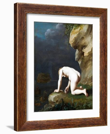 The Goddess Calypso Rescues Ulysses, 1630-Cornelis van Poelenburgh-Framed Giclee Print