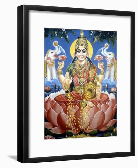 The Goddess Lakshmi-null-Framed Premium Giclee Print