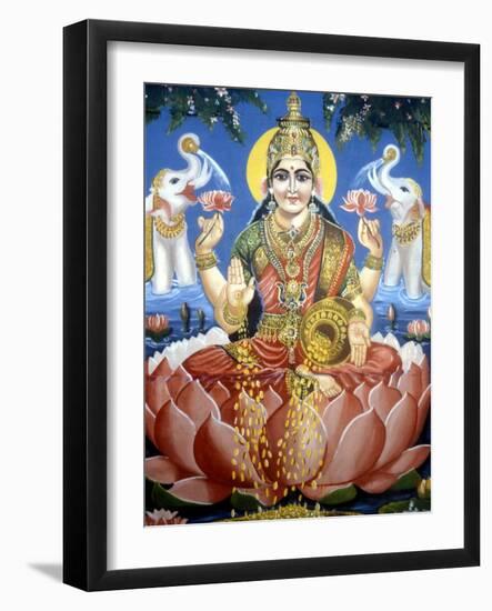 The Goddess Lakshmi-null-Framed Premium Giclee Print