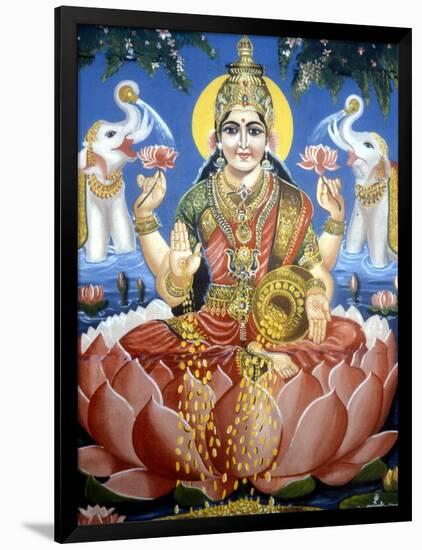 The Goddess Lakshmi-null-Framed Premium Giclee Print