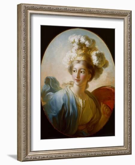 The Goddess Minerva, C.1772 (Oil on Canvas)-Jean-Honore Fragonard-Framed Giclee Print