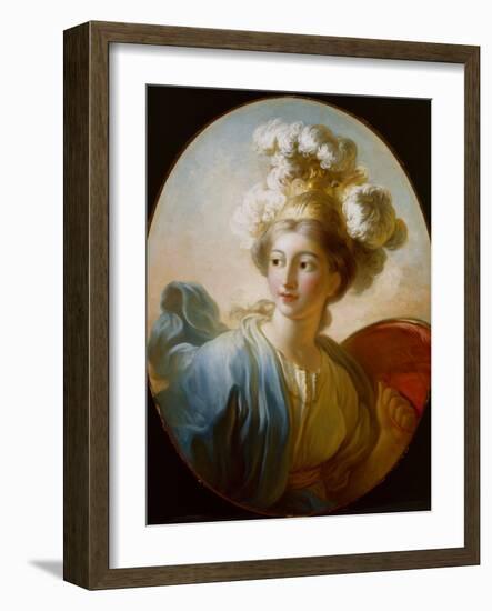 The Goddess Minerva, C.1772 (Oil on Canvas)-Jean-Honore Fragonard-Framed Giclee Print