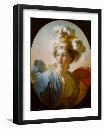 The Goddess Minerva, C.1772 (Oil on Canvas)-Jean-Honore Fragonard-Framed Giclee Print