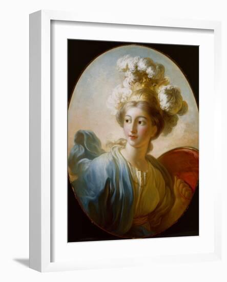 The Goddess Minerva, C.1772 (Oil on Canvas)-Jean-Honore Fragonard-Framed Giclee Print