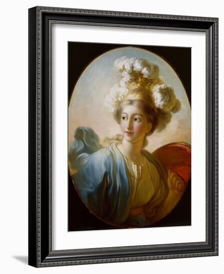 The Goddess Minerva, C.1772 (Oil on Canvas)-Jean-Honore Fragonard-Framed Giclee Print