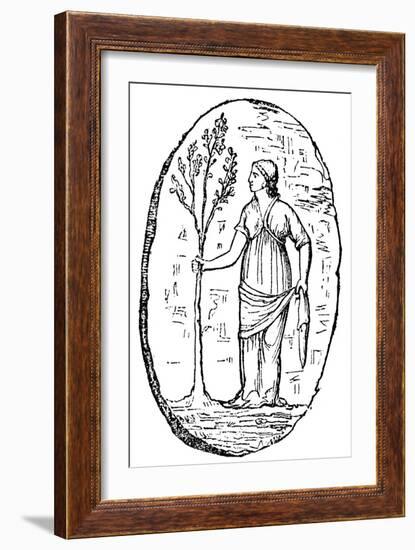 The Goddess Minerva Holding a Young Olive Tree-null-Framed Giclee Print