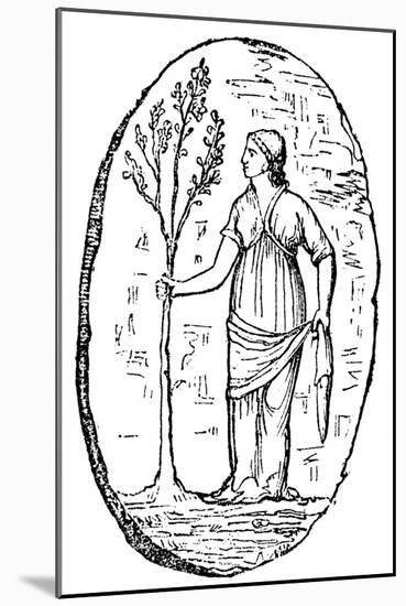 The Goddess Minerva Holding a Young Olive Tree-null-Mounted Giclee Print