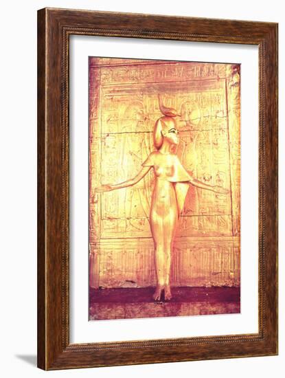 The Goddess Selket on the Canopic Shrine, from the Tomb of Tutankhamun-Egyptian 18th Dynasty-Framed Giclee Print