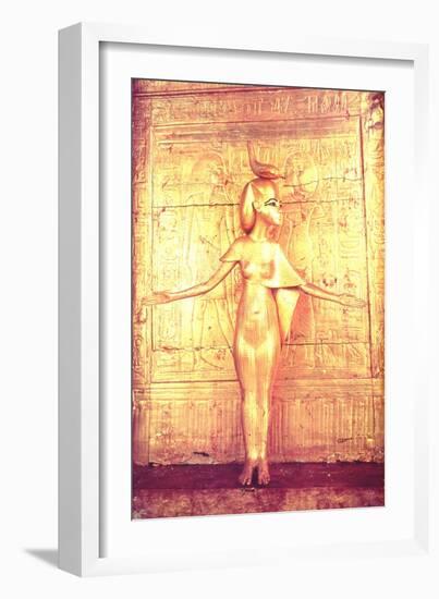 The Goddess Selket on the Canopic Shrine, from the Tomb of Tutankhamun-Egyptian 18th Dynasty-Framed Giclee Print