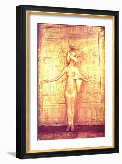 The Goddess Selket on the Canopic Shrine, from the Tomb of Tutankhamun-Egyptian 18th Dynasty-Framed Giclee Print