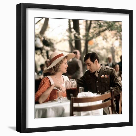 The Godfather, Diane Keaton, Al Pacino, 1972-null-Framed Premium Photographic Print