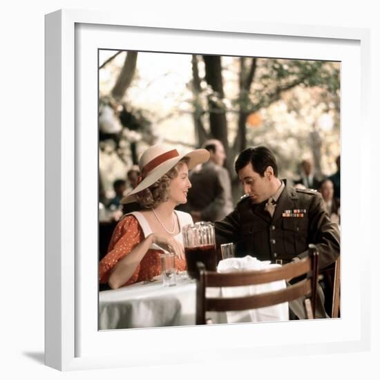 The Godfather, Diane Keaton, Al Pacino, 1972-null-Framed Premium Photographic Print