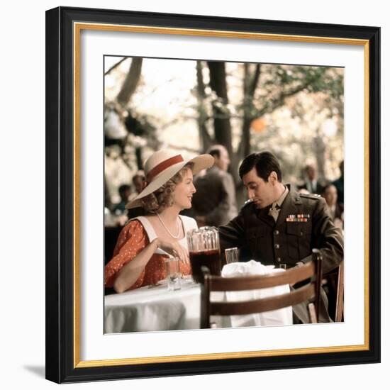 The Godfather, Diane Keaton, Al Pacino, 1972-null-Framed Premium Photographic Print