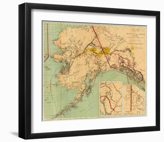 The Gold and Coal Fields of Alaska, c.1898-null-Framed Art Print