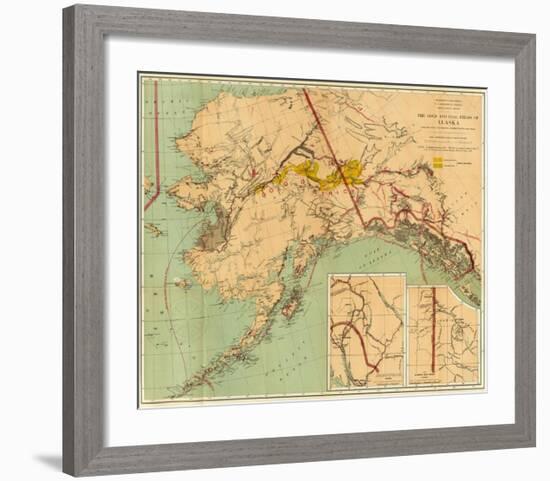 The Gold and Coal Fields of Alaska, c.1898-null-Framed Art Print