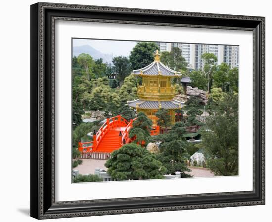 The Gold Pavilion of Absolute Perfection, Wong Tai Sin District, Kowloon, Hong Kong, China-Charles Crust-Framed Photographic Print