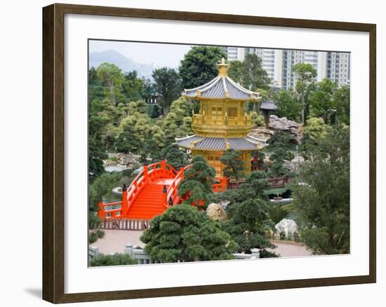 The Gold Pavilion of Absolute Perfection, Wong Tai Sin District, Kowloon, Hong Kong, China-Charles Crust-Framed Photographic Print