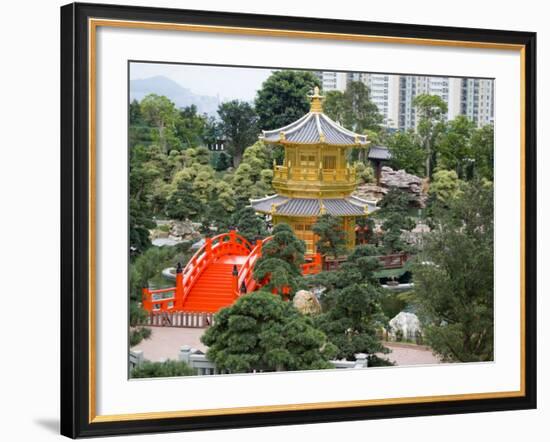 The Gold Pavilion of Absolute Perfection, Wong Tai Sin District, Kowloon, Hong Kong, China-Charles Crust-Framed Photographic Print