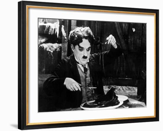 The Gold Rush, Charlie Chaplin, 1925-null-Framed Photo