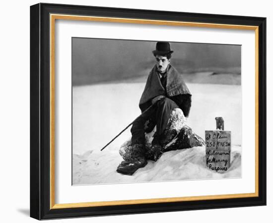 The Gold Rush, Charlie Chaplin, 1925-null-Framed Photo