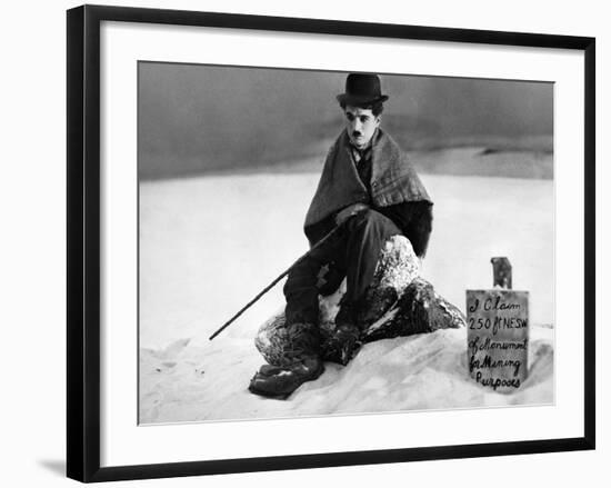 The Gold Rush, Charlie Chaplin, 1925-null-Framed Photo