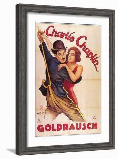 The Gold Rush, German Movie Poster, 1925-null-Framed Art Print