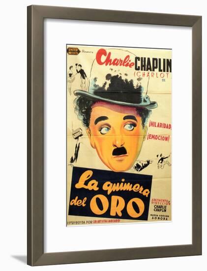 The Gold Rush, Spanish Movie Poster, 1925-null-Framed Art Print