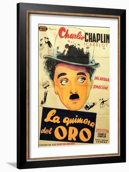 The Gold Rush, Spanish Movie Poster, 1925-null-Framed Art Print