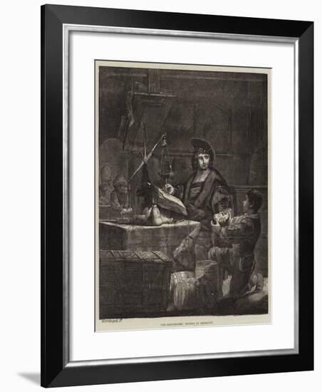 The Gold-Weigher-Rembrandt van Rijn-Framed Giclee Print