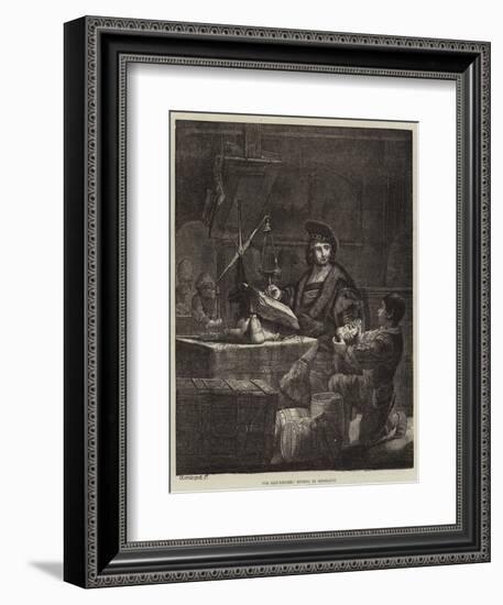 The Gold-Weigher-Rembrandt van Rijn-Framed Giclee Print