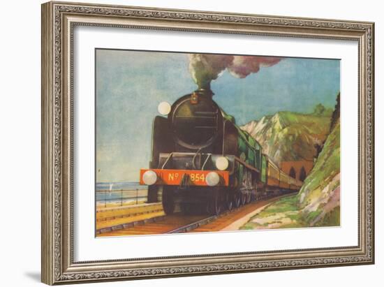 'The Golden Arrow, S.R., leaving Shakespeare's Cliff, Dover', 1940-Unknown-Framed Giclee Print