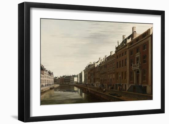 The 'Golden Bend' in the Herengracht, Amsterdam as Seen from the West, 1672-Gerrit Adriaensz Berckheyde-Framed Giclee Print