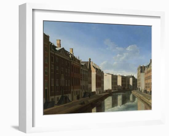 The ‘Golden Bend’ in the Herengracht, Amsterdam from the East, 1671-2-Gerrit Adriaensz Berckheyde-Framed Giclee Print