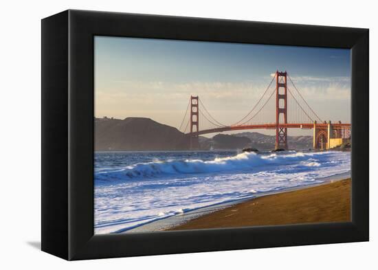 The Golden Gate Bridge from Baker Beach, San Francisco, California-Chuck Haney-Framed Premier Image Canvas