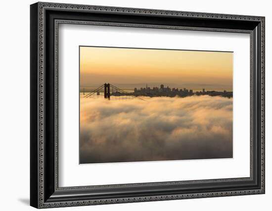 The Golden Gate Bridge in the Fog, California, San Francisco-Marco Isler-Framed Photographic Print